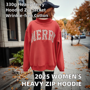 Wholesale Custom <b>Women</b> <b>Christmas</b> <b>Sweatshirt</b> Red Mock Neck Oversized Merry Letter Patchwork Fleece Pullover Manufacturer Applique - Product Image 2