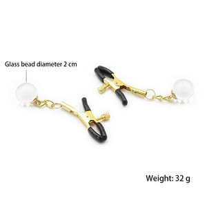 작은 전구 금/실버 금속 젖꼭지 클램프 가중 가슴 클램프 젖꼭지 자극 BDSM 성인 섹스 토이 - Product Image 6