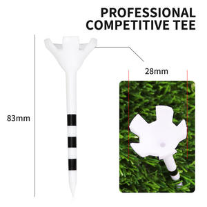 ทีพลาสติกสำหรับกอล์ฟแบบทนทาน ขนาดใหญ่ 83 มม. ฐานต่ำ 70 มม. รับทำโลโก้ ดีไซน์ห้าแฉก - Product Image 4