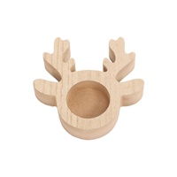 Holzsockel-Ornament im Ins-Stil, in China hergestellter Kerzenhalter, Stern- und Rentierformen, Weihnachtsbaumstumpf-Dekoration, einfache Tischdekoration