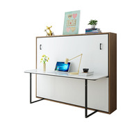 Kit de quincaillerie pour lit Murphy horizontal gain de place, mécanisme combiné robuste et escamotable pour lit et bureau dissimulé, idéal pour la maison et les lofts