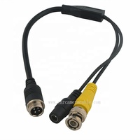 Conector de Cable de 4 Pines a DC BNC RCA para Cámara de Vehículo DVR