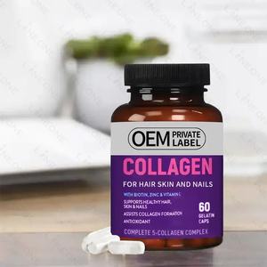 Capsules de collagène en gélules à marque privée OEM, produits de beauté pour les cheveux, la peau et les ongles, complément vitaminique, bienfaits éclaircissants pour la peau, 60 unités - Product Image 2
