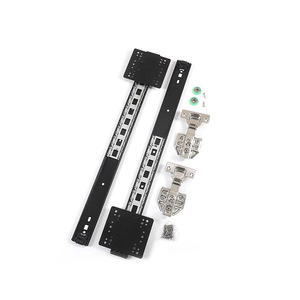 Rail coulissant pour porte d'armoire en acier, largeur 45 mm, montage latéral, longueur personnalisée, quincaillerie pour tiroir - Product Image 1