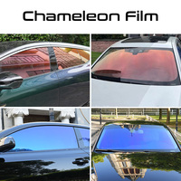 Kaca Film Chameleon Tint CR-80BL Biru Custom Vlt 82%  UVR99%  UVR78%  Pelindung UV OEM ODM Logo Custom 2mil 1.52*30M