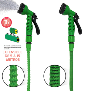 Tubo Irrigazione Estensibile da 5 a 15 Metri con Pistola a Spruzzo a 7 Posizioni - Product Image 3