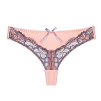 Culottes sexy transparentes en dentelle pour femmes, string en nylon à entrejambe ouvert, taille basse, couleur unie, nouveauté usine