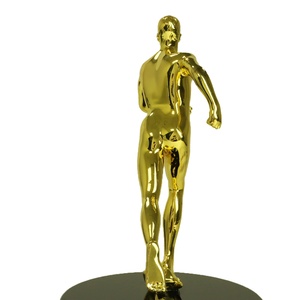 Gold Statue Man Indoor Metal Sportsman Sculpture Small Size Running Man Resin <strong>Figurine</strong> Awards Souvenir for Champion Cups - Product Image 4