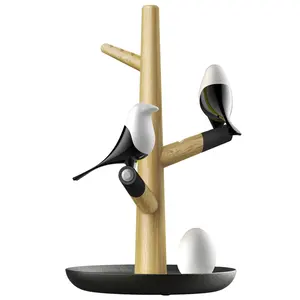 En satıcı 2024 Dropshipping ev dekorasyon saksağan kuş lamba akıllı indüksiyon lamba pil ile YT-M1601-01 gerçek ahşap lamba