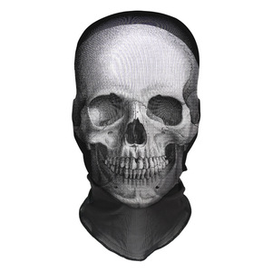 Halloween Totenkopfmaske, Gruselige Skelett-Geistermaske mit Vollgesichtsschutz, Sturmhaube für Halloween-Kostüm, Motorradfahren und Radfahren in Schwarz - Product Image 4