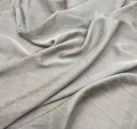 Tissu polyester satiné jacquard aspect soyeux brillant, imitation acétate, couleur champagne, 150 cm, 120 g/m², haute qualité, prix usine, pour doublure de robe