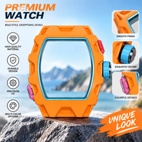 Montre mécanique de sport pour homme de haute qualité, modèle 2026, tendance, en fibre de carbone NTPT orange, avec boîtier tonneau et verre saphir