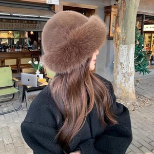 Nouveau Chapeau de Pêcheur Hiver 2024 Tendance, Épais et Chaud avec Cache-Oreilles en Fourrure de Renard, Résistant au Froid pour Utilisation Extérieure - Product Image 5