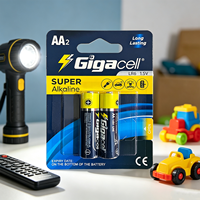 Pila Seca GigaCell 1.5V Súper Alcalina LR6 Tamaño AA en Blíster, Marcas de Pilas OEM, Juguetes Educativos
