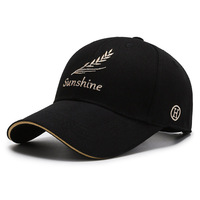 Gorra Deportiva Unisex de Poliéster 100% al por Mayor, Estilo Clásico con Visera Curva, Ajustable, Transpirable, Diseño de Espiga de Trigo, Estructurada