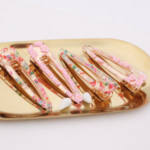 YIYI आईएनएस एक्रिलिक hairclip पारदर्शी फूल बाल क्लिप रंगीन कैंडी देवियों फूल सैंडविच बाल के लिये कांटा बच्चों के लिए विशेष - Product Image 3