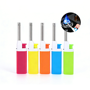 Briquets électroniques rechargeables personnalisés à logo, en plastique, pour barbecue, bougies, camping, cadeaux d'affaires, vente en gros - Product Image 4