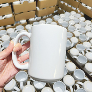 Taza de Cerámica de 16oz Blanca para Sublimación con Asa, Apta para Microondas, Ideal para Regalos Empresariales - Product Image 1