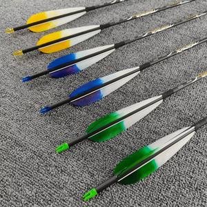 <span class=keywords><strong>Arc</strong></span> et flèches de chasse professionnels pour le <span class=keywords><strong>tir</strong></span> <span class=keywords><strong>à</strong></span> <span class=keywords><strong>l</strong></span>'<span class=keywords><strong>arc</strong></span>, flèches en carbone ID6.2mm, Spine340/400/500/600/700, plumes de dinde 5 pouces - Product Image 5