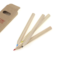 BECOL vente en gros de boîte de papier Kraft emballage 4 pièces/6 pièces/12 pièces ensemble de crayons de couleur Standard 3.5 "Mini crayons de couleur pour les enfants