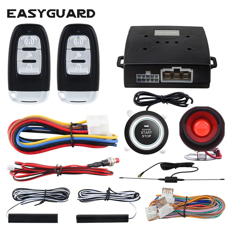 EASYGUARD PKE keyless entry push start/stop button remote engine start car alarm system