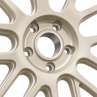 Nouvelle jante en alliage d'aluminium forgé, design maille 5 branches, déport profond, finition satin champagne, logo personnalisé, 16 pouces, 15-24 pouces PCD/ET/Écartement