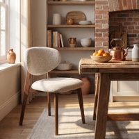 Chaise de salle à manger en bois massif et tissu, dossier souple, portable, confortable, design moderne, luxe léger, mobilier de salle à manger