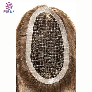 High Quality wholesale jewish accessories fish net women toupee hair toppers for women human hair