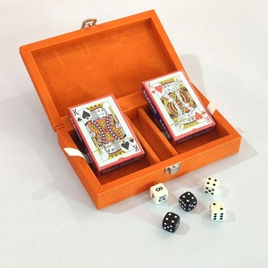 Porta Carte <span class=keywords><strong>da</strong></span> <span class=keywords><strong>Gioco</strong></span> in Pelle a Singolo Mazzo, Set <span class=keywords><strong>da</strong></span> Poker con Mazzo Standard Incluso - Product Image 6