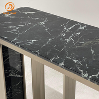 Meubles de salon métal noir marbre design table console de luxe table console moderne