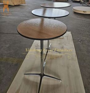 Muebles de exterior Mesa de Bar de acero Cocina Hotel Comedor Cóctel Mesa de hotel para banquete Fiesta - Product Image 3