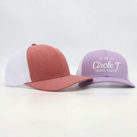 Casquette Trucker Richardson 112 en cuir brodé personnalisé, casquette snapback vierge en maille, casquette de baseball unie en filet, casquette de papa, casquettes de sport, casquette de golf