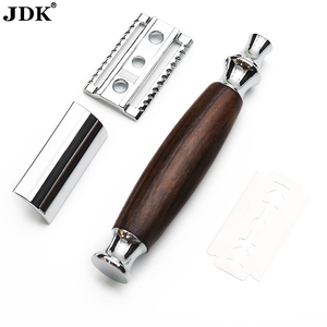 Maquinilla de afeitar con mango de madera rosa, herramientas de afeitar para el cuidado de la barba, doble filo, 1 ud., <span class=keywords><strong>precio</strong></span> de fábrica - Product Image 6