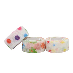 Bandages pour doigts en tissu non tissé, motif à pois, fleurs et étoiles, aide à l'écriture pour les étudiants et usage général - Product Image 1