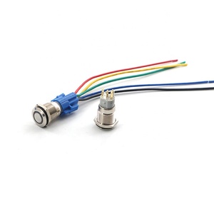 Cable de interruptor de botón de Metal personalizado de fábrica de <span class=keywords><strong>2</strong></span>/3/4/5/6/7/8 pines 16mm 19mm 22mm para lámpara LED - Product Image 2