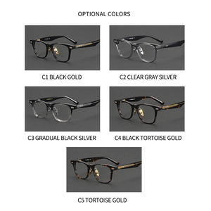 Np752 Acetate khung quang chất lượng cao kính quang học cho nam giới và phụ nữ người lớn Titanium dây lõi khung kính - Product Image 5