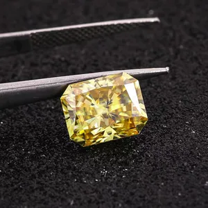 Cushion/Round/Oval/Marquise/Pear/Heart/Square/Asscher/Emrald/Radiant cut plating yellow loose moissanite diamond gemstones
