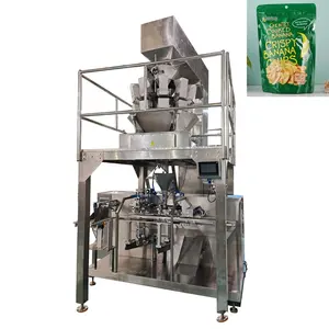 Automatic weighing doypack pouch bag snack plantain banana potato chips packing machine