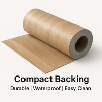 Suelo de Vinilo de PVC Compacto, Antideslizante, Impermeable, en Rollo, Instalación sin Adhesivo, Panel UV, Diseño de Parquet, Diseño Gráfico 3D, para Interiores