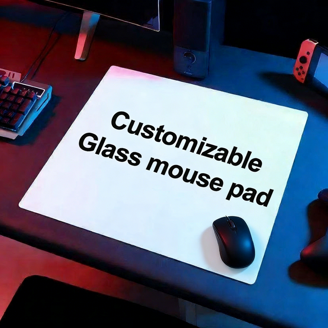 Ultra Smooth Tempered Glass Mouse Pad High Precision Gaming Mouse Mat Durable Non-Slip Base Anime/Cartoon Design Custom Stock