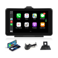 Pantalla Inalámbrica Portátil para Auto con CarPlay, Pantalla Táctil HD de 7 Pulgadas con CarPlay y Android Auto, Cámara de Reversa y Asistencia de Marcha Atrás