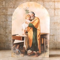 Produits en stock Plaque cintrée catholique religieuse chrétienne - Saint Joseph Fournisseurs de souvenirs chrétiens
