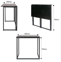 Bureau de travail pliable pour la maison, gain de place, pour adultes, petit bureau d'écriture pour étudiants, mobilier de bureau élégant et pratique
