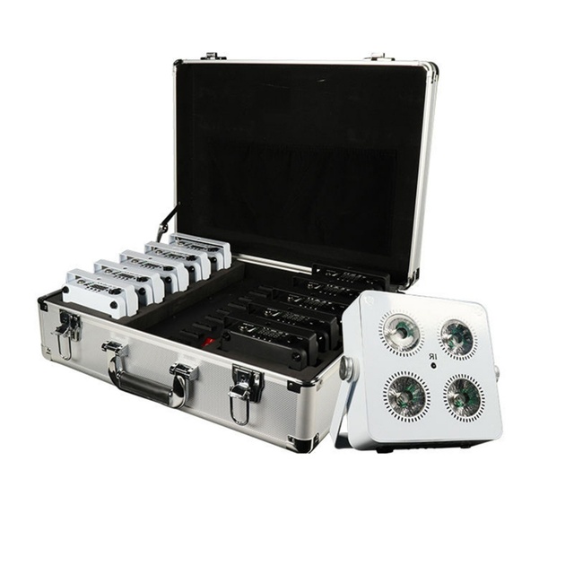 AICPOSE 4x18W Led RGBWA UV 6IN1 Color Battery Wireless DMX Led Par Light Mini Battery Party Light 2.4G Wireless