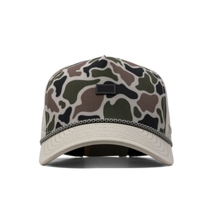 Casquette de golf OEM personnalisée en maille perforée avec logo, 5 panneaux, visière légèrement incurvée, snapback, patch en caoutchouc imperméable - Product Image 2
