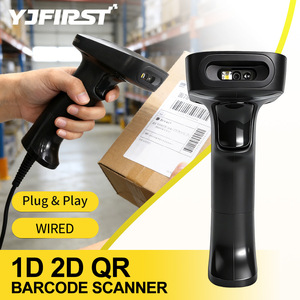 YJFIRST Lecteurs <span class=keywords><strong>de</strong></span> codes-barres USB filaires 2D, scanner sans fil, scanner d'inventaire portable, scanner <span class=keywords><strong>de</strong></span> codes QR, lecteur <span class=keywords><strong>de</strong></span> codes-barres avec capteur CMOS - Product Image 1