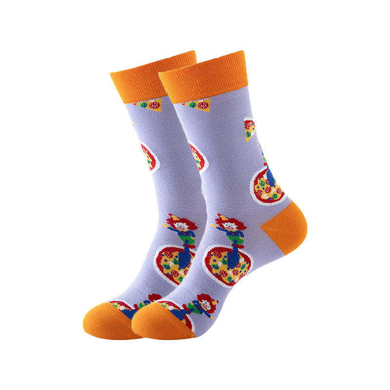 Wholesale OEM New Novelty Socks for Men Funny Colorful Patterns Custom Logo Cotton Socks