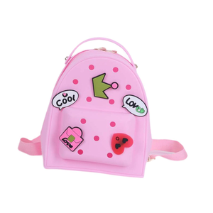 Waterproof Silicone Kids <b>Backpack</b> with Decorative Holes for Attaching Charms Fashion <b>Toddler</b> School Bag for Boys and Girls - Product Image 4
