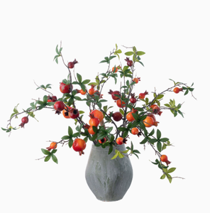 Ramas de <span class=keywords><strong>Granada</strong></span> Artificiales Estilo Salvaje, Tallos de Fruta Roja Falsos para Decoración de Mesa en el Hogar, Bodas y Fiestas - Product Image 1