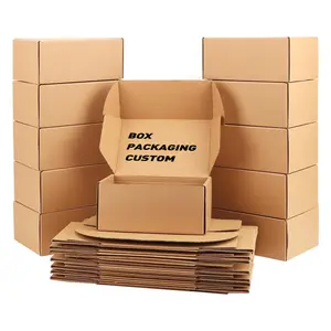 Kraft Paper Food Box Professional Packaging With Corrugated Cardboard Large Boxes Lunch Kraft Paper Boxes